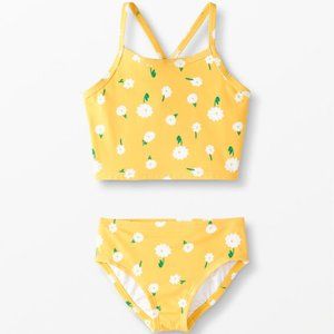 HANNA ANDERSSON NWT Tankini 2 Piece Set Yellow with Daisy Swimsuit  Infant 18-24